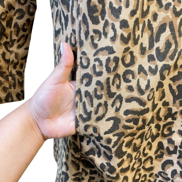 *Carol Anderson by Invitation Brown & Black Jacket Animal Print One Button XS - Picture 4 of 5